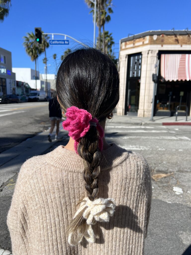 crochet flower hair