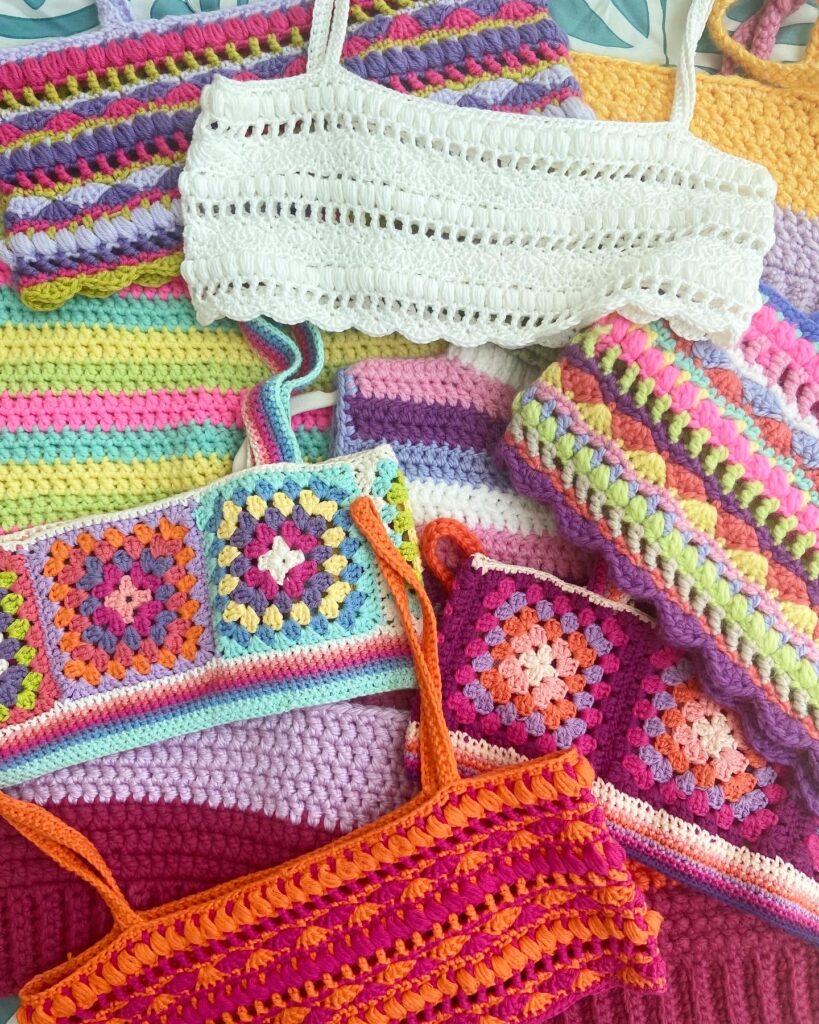 colorful crochet top